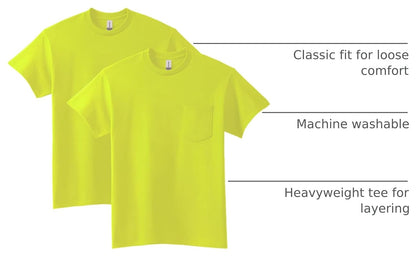 HOTGildan Adult Ultra Cotton T-Shirt with Pocket, Style G2300, 2-Pack