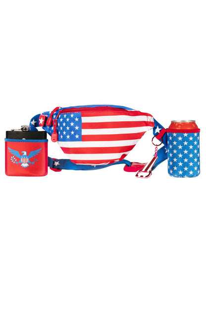 HOTTipsy Elves American Flag Fanny Packs for July 4th BBQs and Summer Pool Parties