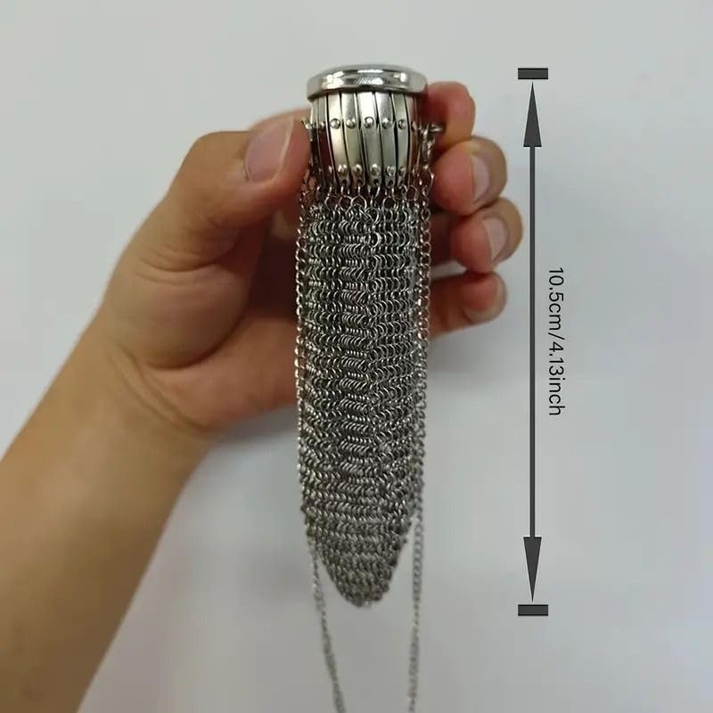 HOT1920s Vintage British Coin Purse Handcrafted Chainmail Metal Mini Pendant, Retro Nostalgic Coin Holder ClassicAntique Style Accessory for Coins Jewelry