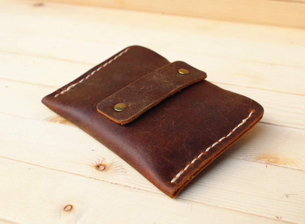 HOTHandmade Thin men's Travel Leather Small Waist Bag Card Wallet
