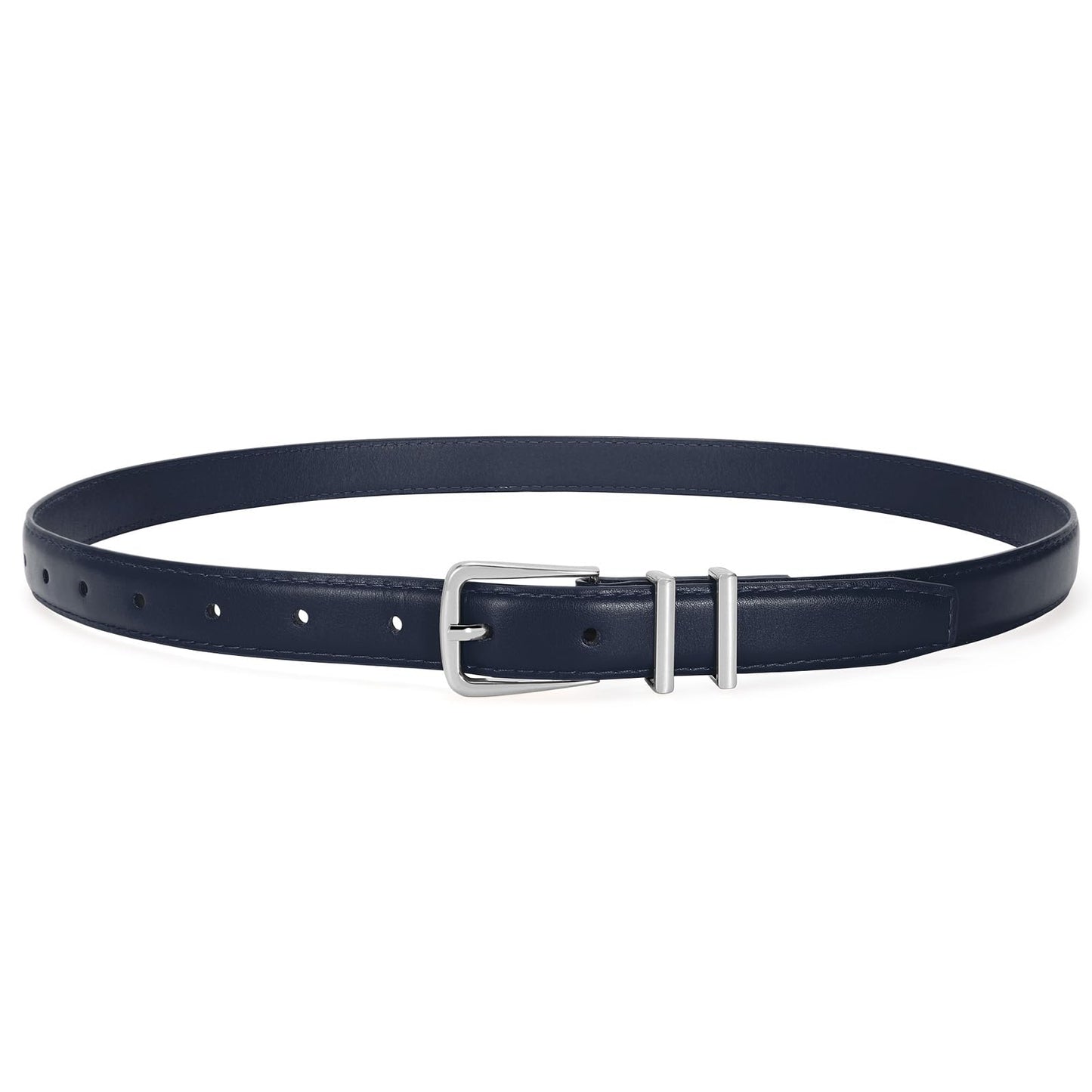 HOTVONMELLI Women Skinny Leather Belt Thin Waist Belt for Women Jeans Dress Fashion Ladies Belt with Gold Buckle