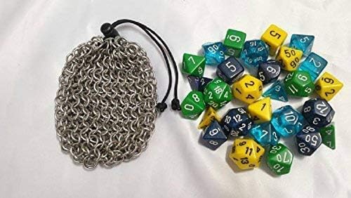 HOTStainless Steel Chainmail Dice Bag - Small