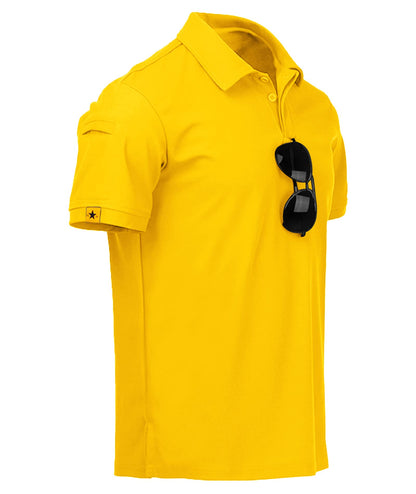 HOTV VALANCH Mens Polo Shirts Short Sleeve Moisture Wicking Golf Polo Athletic Collared Shirt Tennis T-Shirt Tops