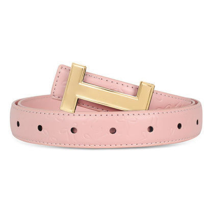 HOTRelang Women's Belts with Gold Buckle, Fashion Waist Band, Elegant Ladies' Belt, Gift for Women