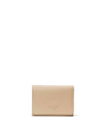 HOTkate spade new york Halo Glazed Leather Card Case Trifold Wallet