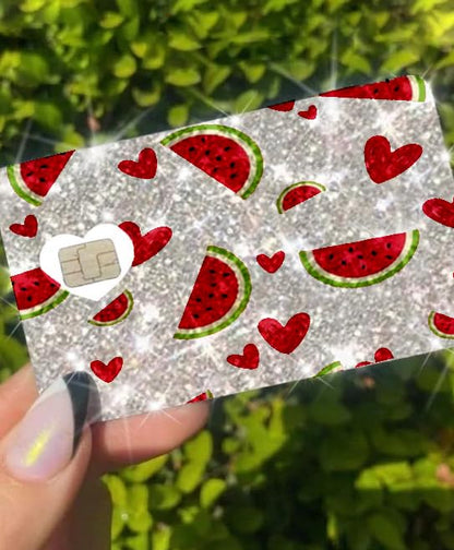 HOTExotixCard The Original Reflective Sticker Ultra Bling Debit - Credit Card Shiny Skin Removable Cover Especially Bright Back Information Card Cover Silver Heart ExotixLuv Luxury (Bow Pink Hot)