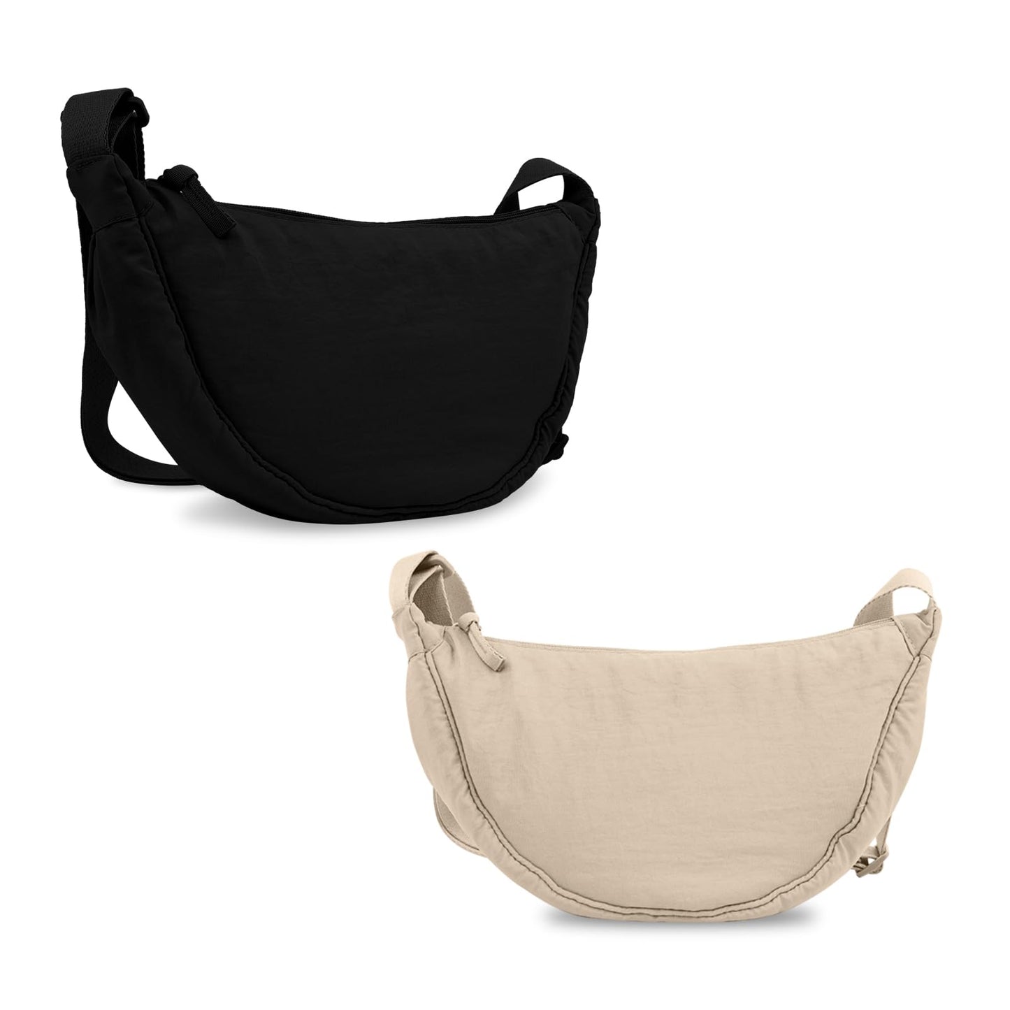 HOTNylon Crescent Crossbody Bag for Women Purses Trendy Men,Small Travel Sling Bag Hobo