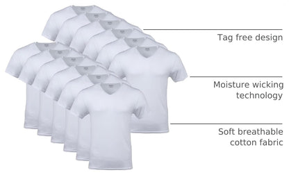 HOTGildan Men's V-Neck T-Shirts, Multipack, Style G1103