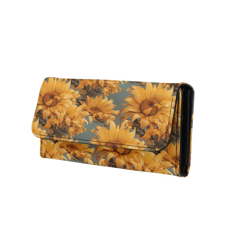 HOTTie Dye Color Slim Long Wallet for Women Hippie Style Colorful Zipper Coin Purse Card Holder, Tie-dye Rainbow Extra Capacity PU Leather Checkbook Wallet with ID Window