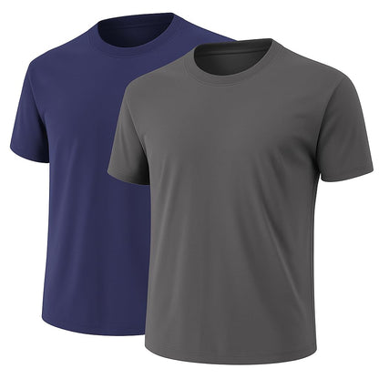 HOT6-Pack Bulk Men’s T-Shirts – Soft Pre-Shrunk Premium Cotton, Short Sleeves, Reinforced Collar, Crew Neck, Casual Fit