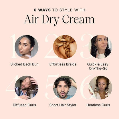 HOTJVN No Heat Complete Air Dry Cream, 5 Fl Oz | Enhances Natural Texture - For Curly & Wavy Hair - Silicone Free