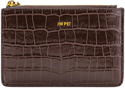 HOTJW PEI Abacus Artificial Crystal Mini Top Handle Bag - Black Quinn Zipped Card Holder
