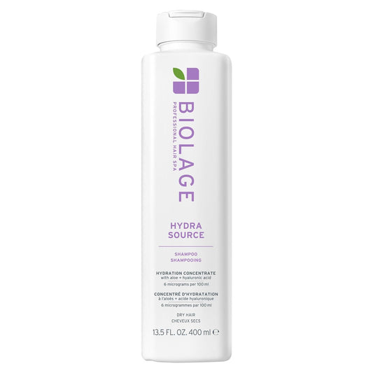 HOTBiolage Hydra Source Shampoo - For Fine to Medium Hair, Softens, Moisturizes & Adds Shine, For Dry Hair, Infused with Micro-Filtered Aloe Vera & Fermented Hyaluronic Acid, Vegan & Paraben-Free