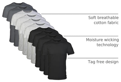 HOTGildan Men's Crew T-Shirts, Multipack, Style G1100