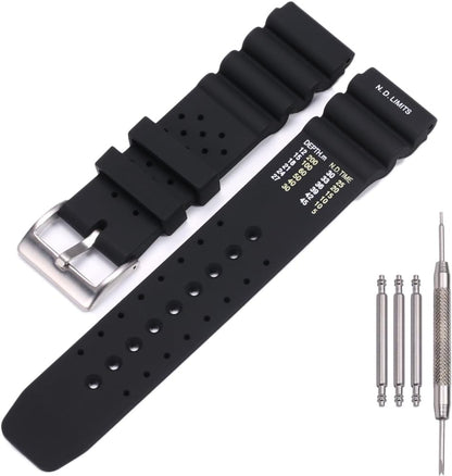 HOT22mm Silicone Watch Band Compatible with Citizen smart gen2 diver DAL1BP Men's Sport Waterproof Dive Strap Bracelet Watch Accessories