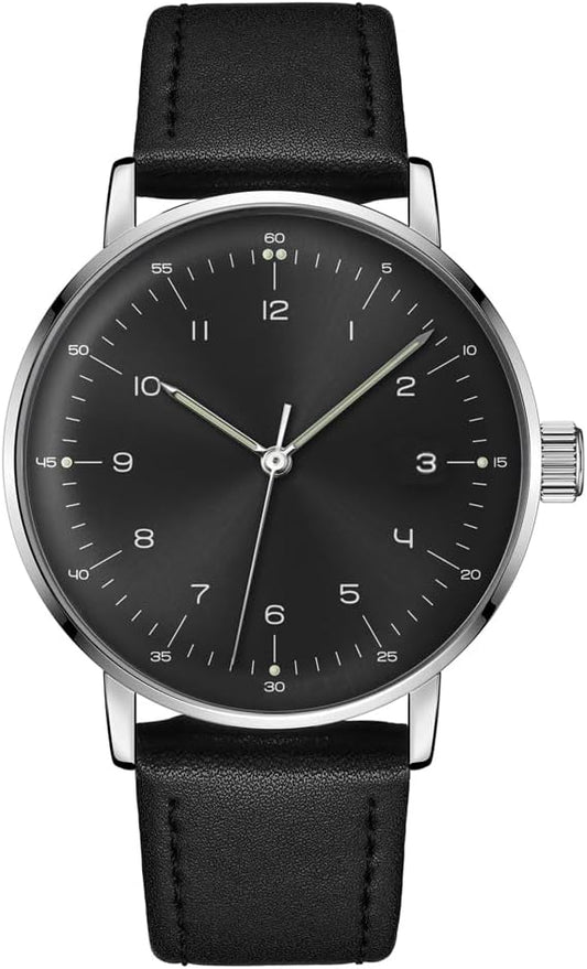 HOTBoyarca Vintage Mechanical Watch with Domed Glass Watch Mirror and 40mm case, Casual and Minimalist Manual Winding Mechanical Wrist Watch for Men and Women