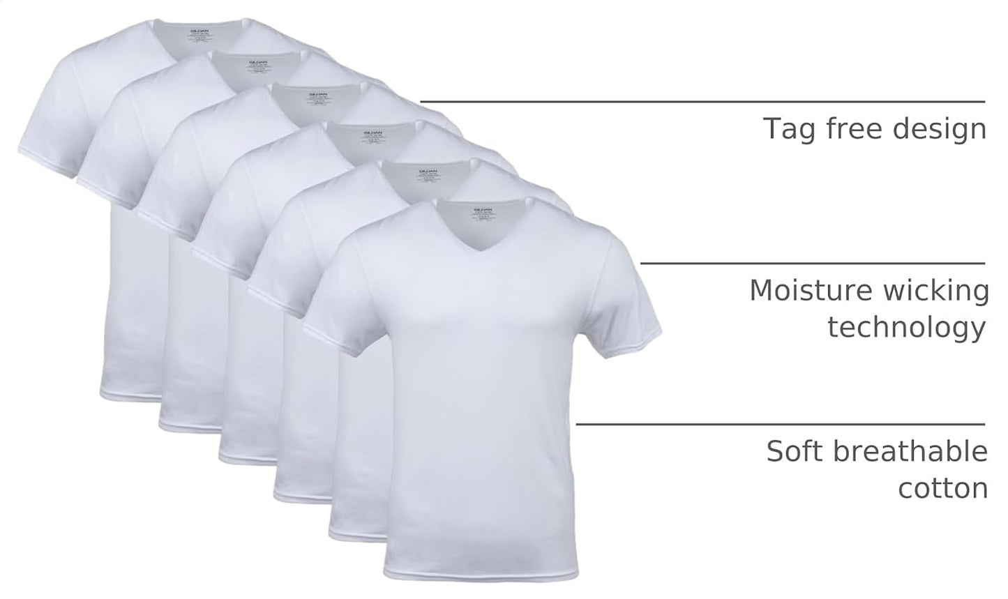 HOTGildan Men's V-Neck T-Shirts, Multipack, Style G1103
