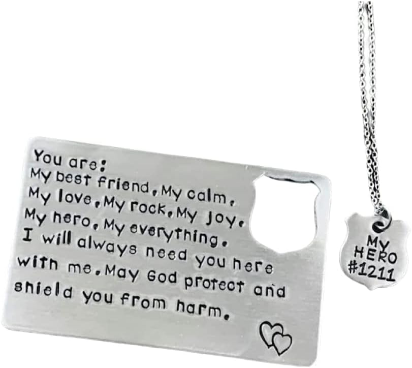 HOTCustom Police Badge Wallet Insert Police Wallet Card Badge Wallet Card Police Officer Gift Custom Wallet My Hero Gift Police Necklace
