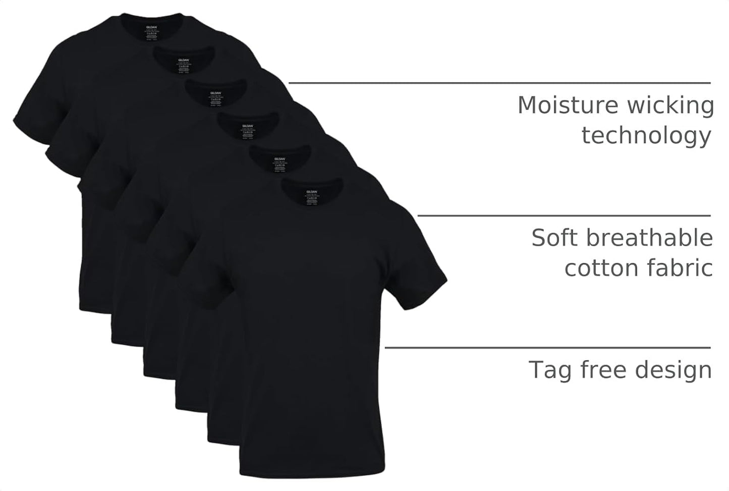 HOTGildan Men's Crew T-Shirts, Multipack, Style G1100