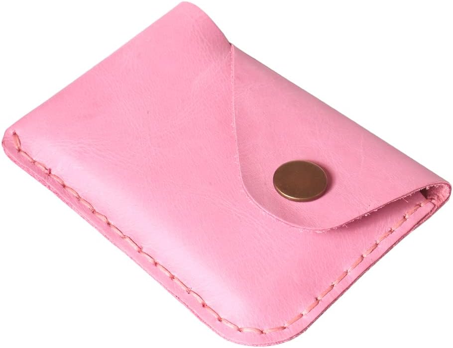 HOTHandmade Genuine Leather Ultra-thin Front Pocket Card Case | Simple, Hand Sewn