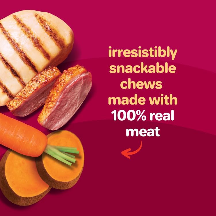 HOTOinkies Hearty Kabobs Rawhide‑Free Dog Treats, 18 Count