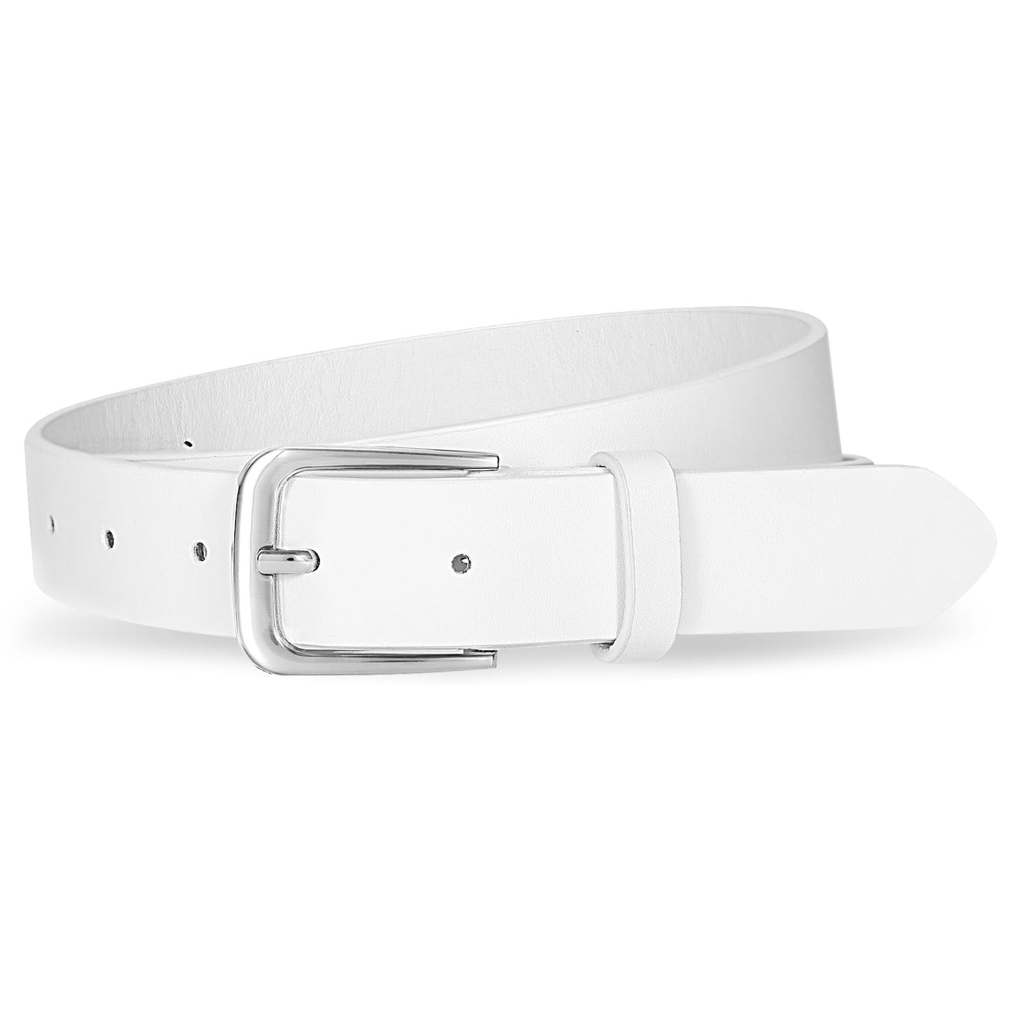 HOTVONMELLI Women's Soft Faux Leather Belt for Jeans Pants Dress Fashion Ladies Waist Belt with Gold/Silvery Buckle
