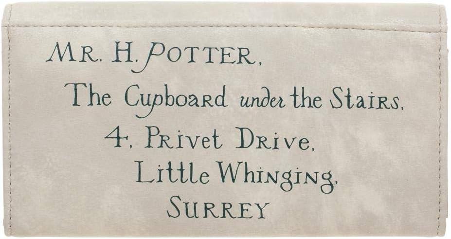 HOTBioworld Hogwarts Letter w/Crest Seal One Size Fits Most Faux Leather Wallet