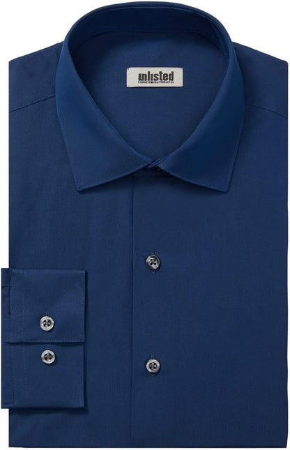 HOTKenneth Cole Unlisted Men's Slim Fit Solid Dress Shirt - Amazon Exclusive