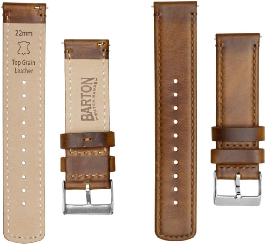 HOTBARTON WATCH BANDS - Top Grain Leather Watch Bands Compatible with Apple Watch Models - 1, 2, 3, 4, 5, 6, 7, 8, 9, 10, SE, Ultra & Ultra 2