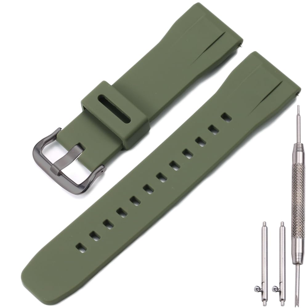 HOTwaterproof Silicone watchband Compatible with Casio Protrek PRG650 600 PRW6600 Men's sports Replacement Strap Bracelet 24mm Quick release Watch Strap