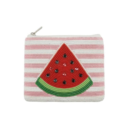 HOTBeaded Coin Purse Change Zipper Pouch Wallet Tacos & Tequila | Handmade Beadwork, Compact Organizer, Cash Holder, Card Storage, Makeup Pouch, Giftable Accessory, Everyday Carry