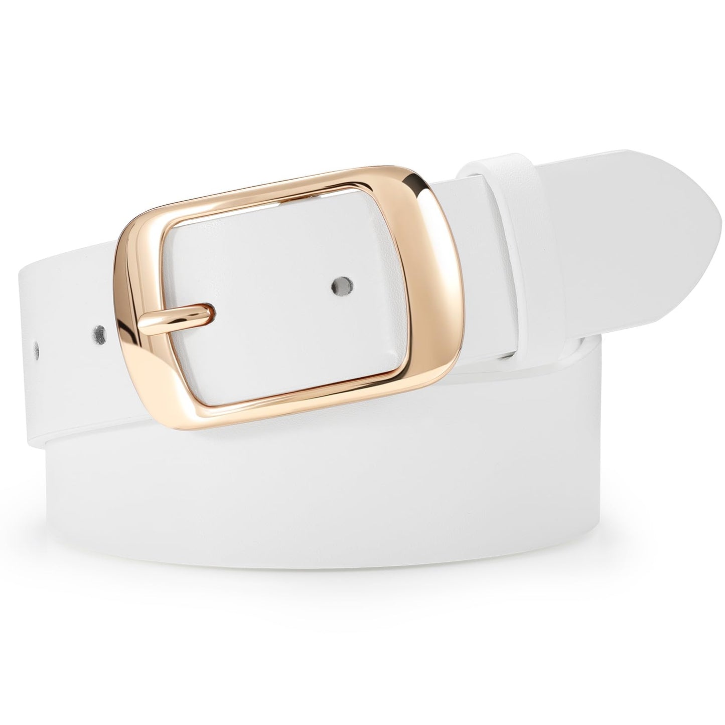 HOTSUOSDEY Women Belts For Jeans Dresses Pants Ladies Leather Waist Belt with Elegant Buckle, Width 1.3"