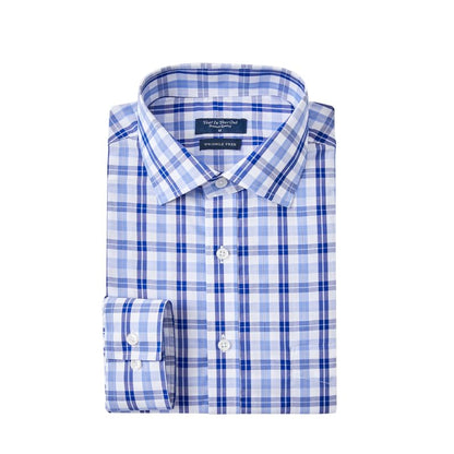 HOTYear In Year Out Wrinkle Free Dress Shirt for Men Regular Fit Long Sleeve Wrinkle Resistant Shirt