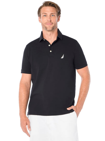 HOTNautica Men's Short Sleeve Solid Stretch Cotton Pique Polo Shirt