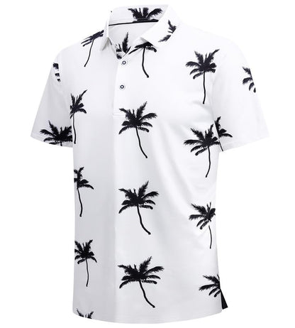 HOTDamipow Premium Golf Shirts for Men Dry Fit Performance Polo Short Sleeve Collared Shirt