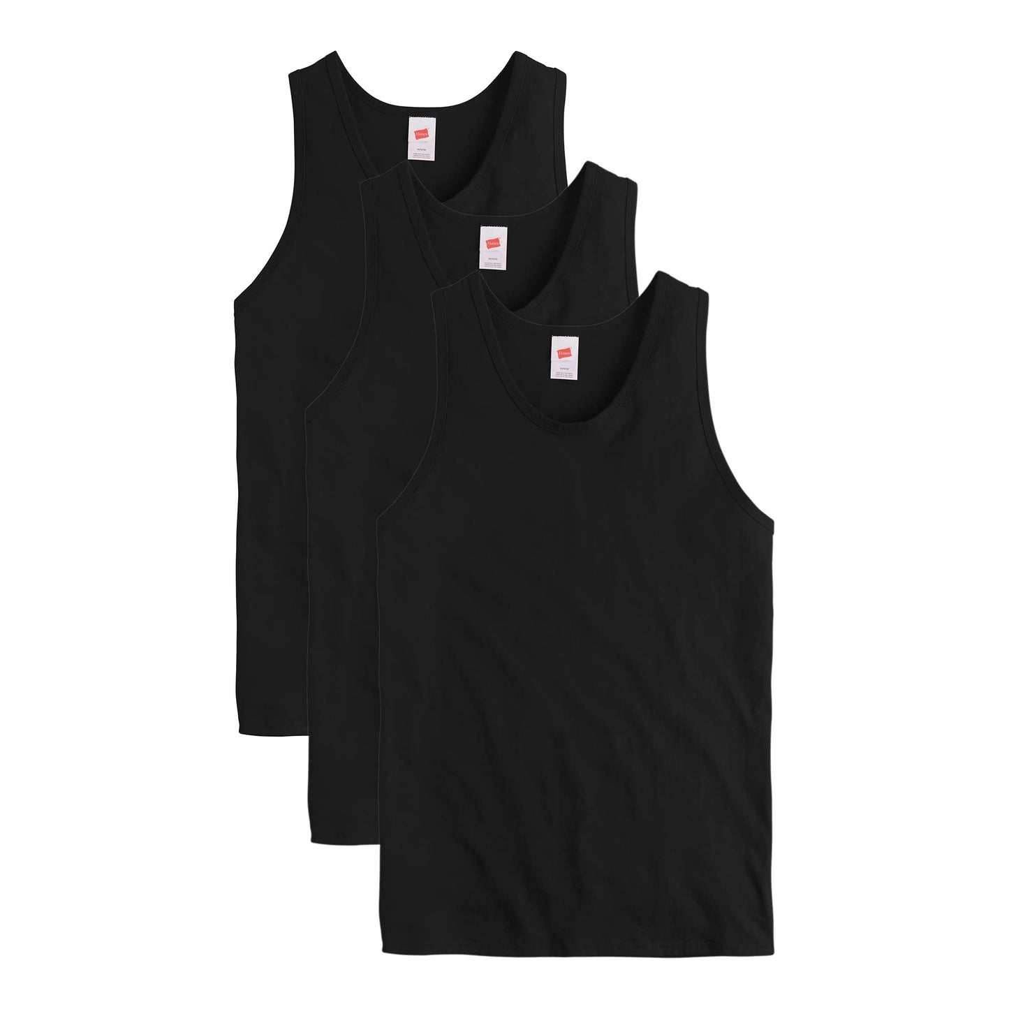 HOTHanes Men's Essentials Tank Top Pack, Midweight Cotton Tanks, Sleeveless Shirts, 3-Pack