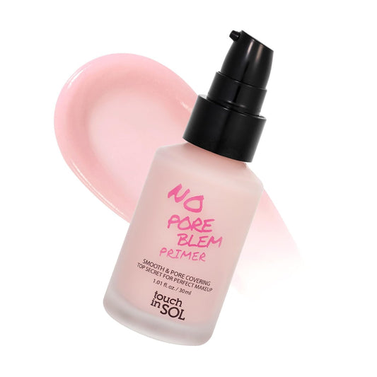 HOTTOUCH IN SOL No Poreblem Primer – Pore Primer for Korean Makeup, Mattifying Primer for Oily Skin, Pore Eraser for Large Pores, Blurring Finish from K Beauty (1.01 fl.oz/30ml)