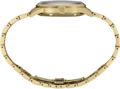 HOTSEIKO Automatic Watch for Men - Presage Cocktail Time - Patterned Dial | Gloss Finish, Date Calendar, Stainless Steel, Water-Resistant 50M, 41-Hour Reserve Power, See-Through Caseback