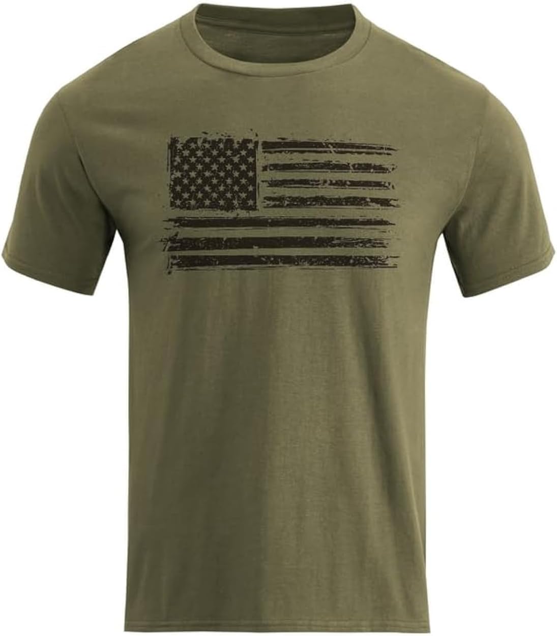 HOTH HYFOL Men's Graphic T-Shirts USA Flag Cotton Short Sleeve American Patriotic Crewneck Casual Regular Tee Shirts