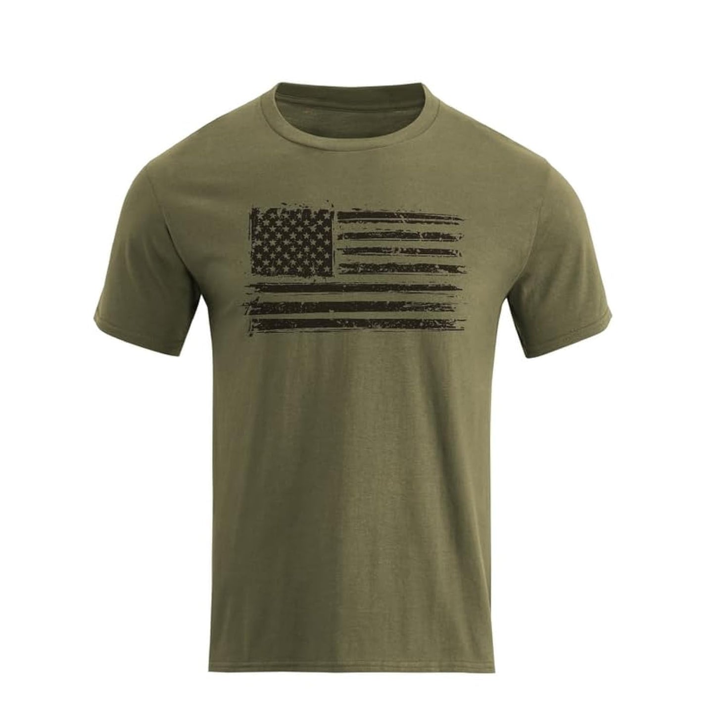 HOTH HYFOL Men's Graphic T-Shirts USA Flag Cotton Short Sleeve American Patriotic Crewneck Casual Regular Tee Shirts