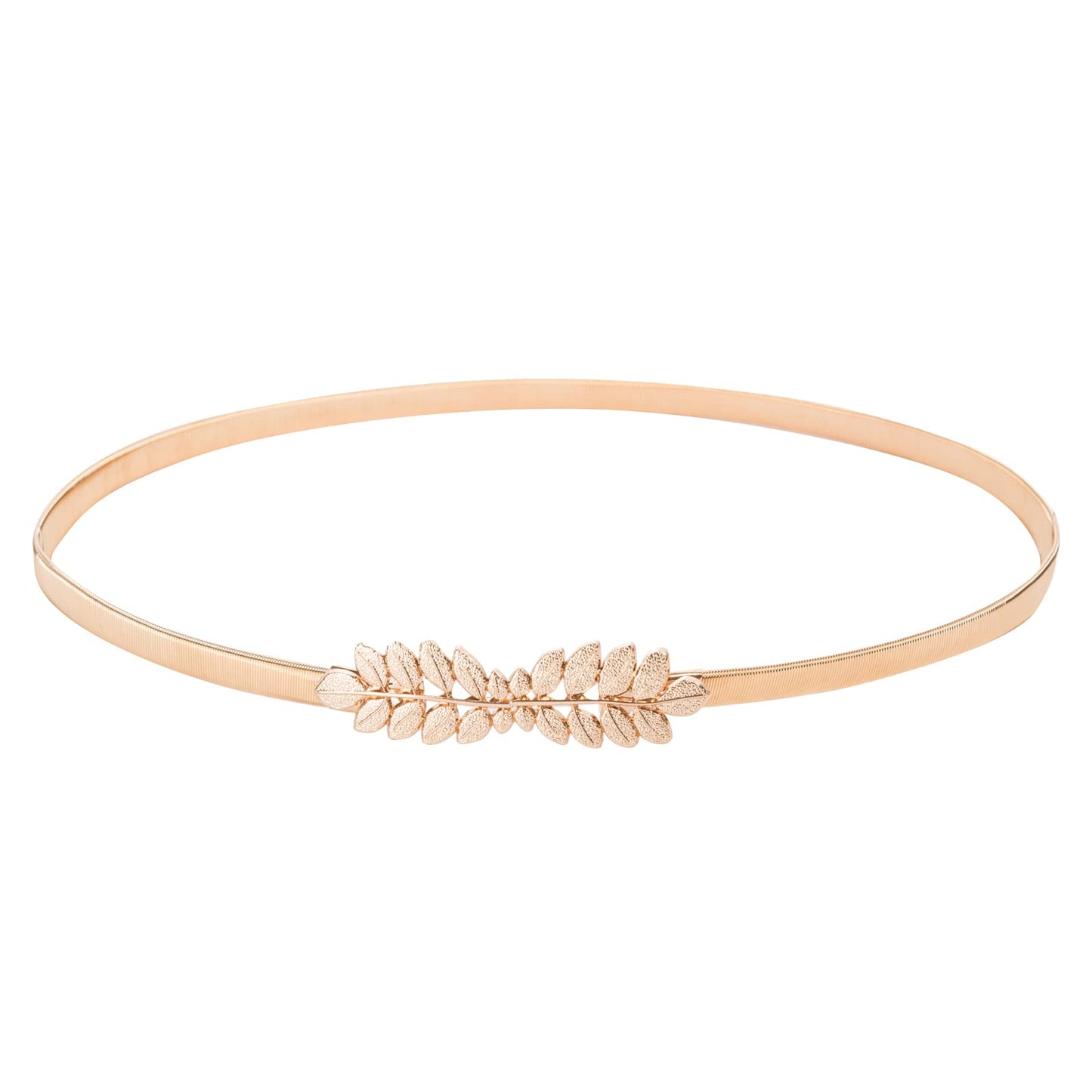 HOTGRACE KARIN Women Skinny Metal Cinch Belt Gold Waistband Elastic Waist Belt CL633
