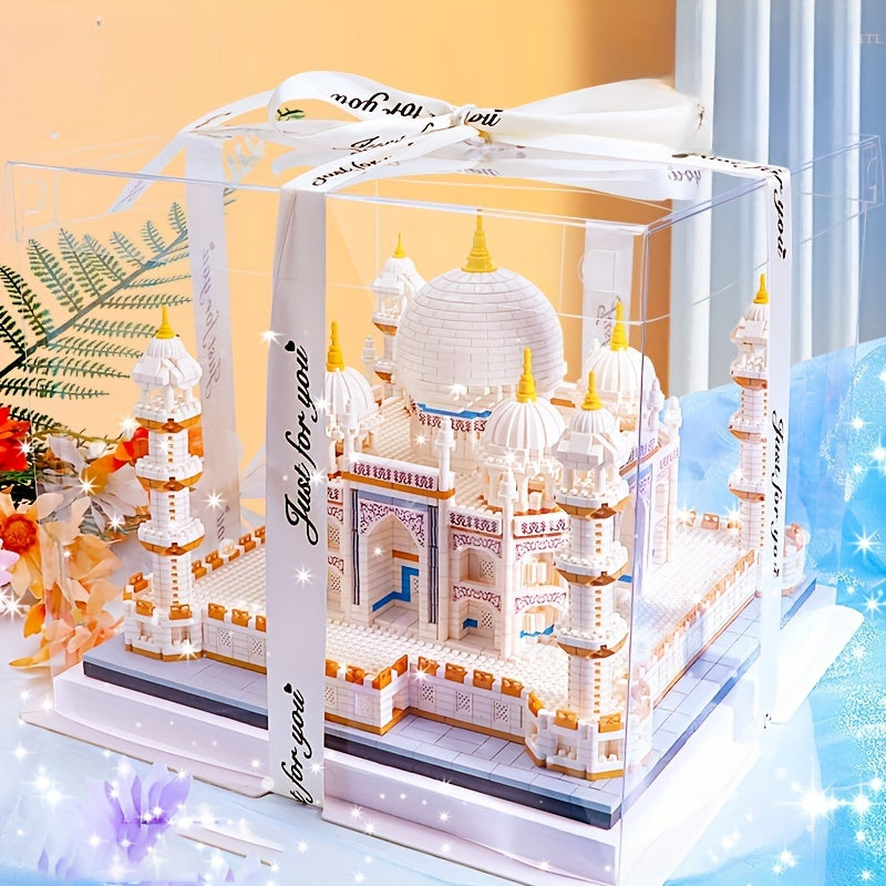 Building Blocks Taj Mahal Castle High Difficult Huge Shape Assembled Building Educational Toys