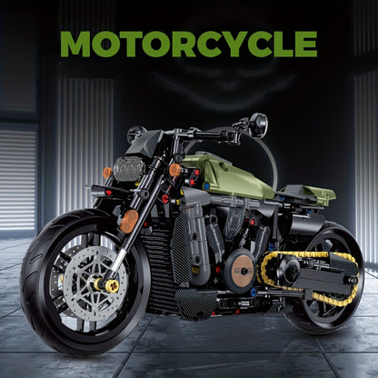 634pcs 60514 Technology Motorcycle Building Blocks