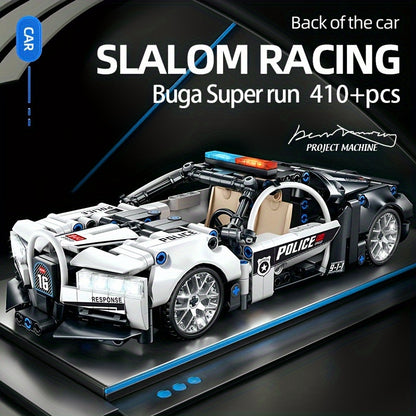 410pcs+ Black And White Creative 3D Building Block Model Toy Car, Building Block Toy Car For Children And Adults, Suitable For Giving As Hal