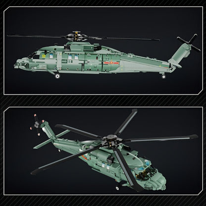 1834pcs Military Helicopter Building Blocks - Assemble Your Own Armed Aircraft for Fun and Learning