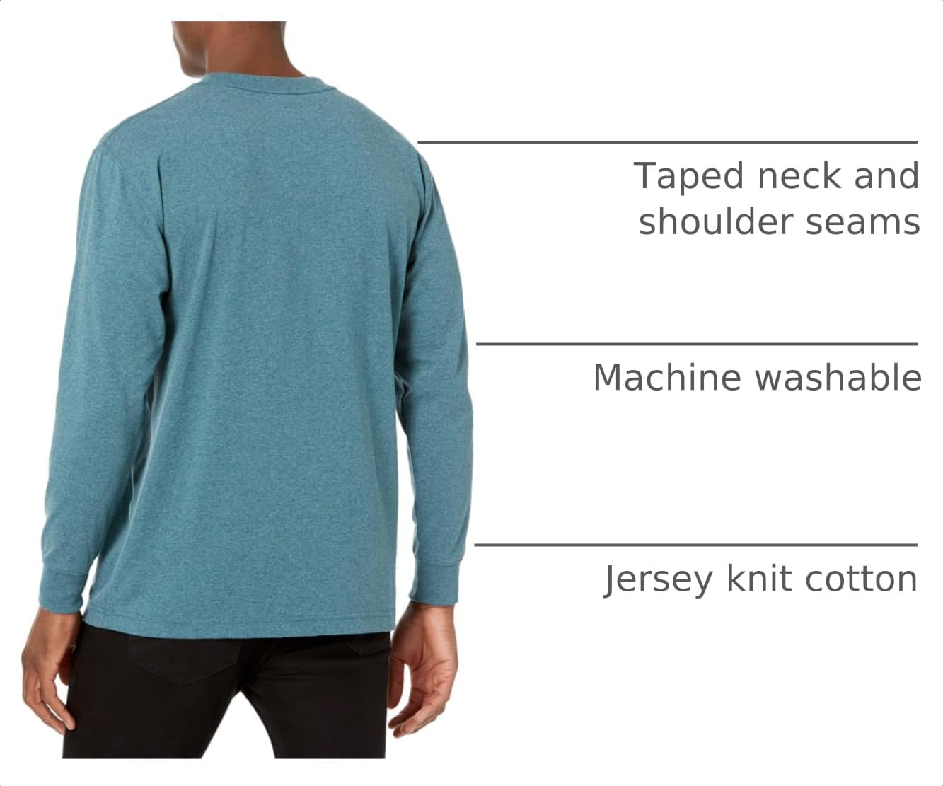 HOTDickies Men's Big and Tall Long Sleeve Heavyweight Crew Neck