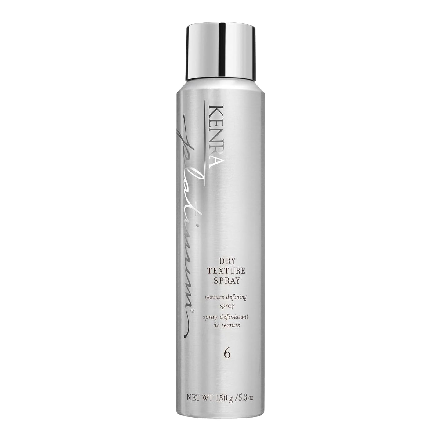 HOTKenra Platinum Dry Texture Spray 6 | Texture Defining Styler | Increases Texture & Fullness | Absorbs Oils & Impurities | Ultra-Lightweight, Non-Drying Formulation | All Hair Types