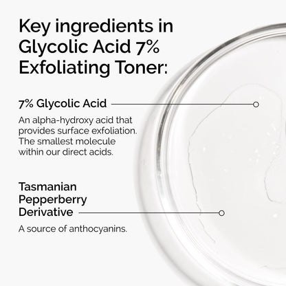 HOTThe Ordinary Glycolic Acid 7% Exfoliating Toner, Brightening and Smoothing Daily Toner for More Even-Looking Skin Tone