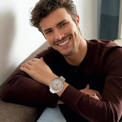 HOTBands for Moonswatch Watch Rubber for Omega x Swatch MoonSwatch 20mm Rolex Seiko Watch Silicone Men with Stainless Steel Replacement Bracelet Original Bracelet Omega x Swatch MoonSwatch Speedmaster
