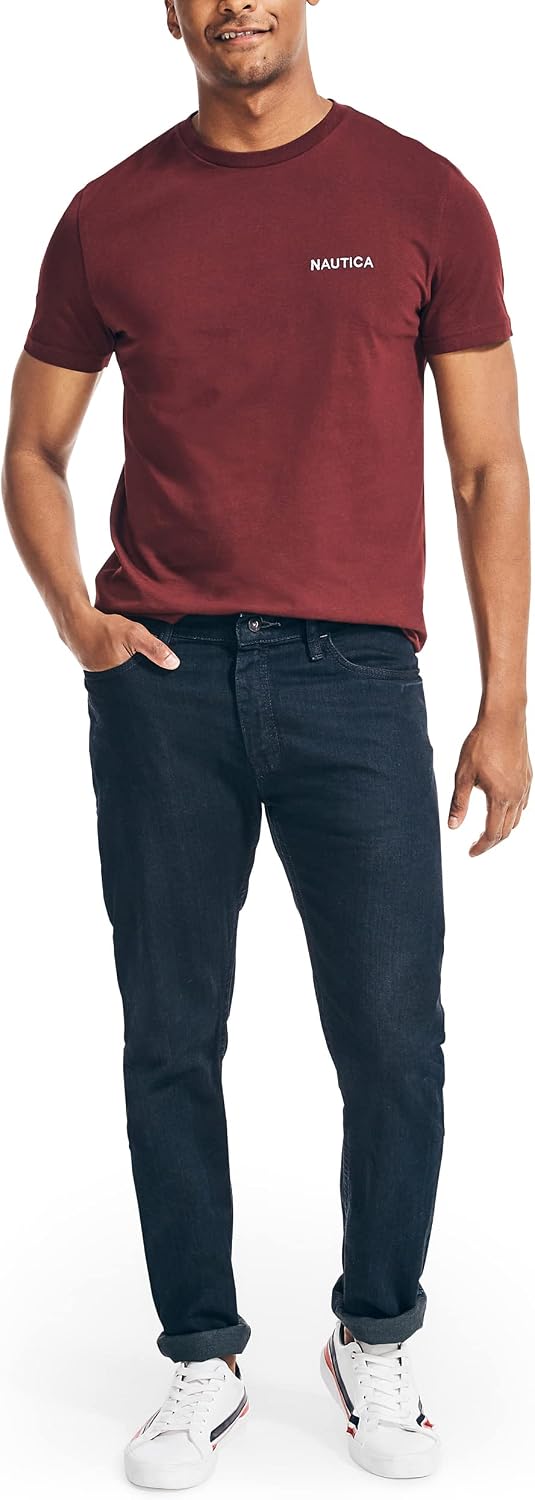 HOTNautica Men's Short Sleeve Solid Crew Neck T-Shirt Shirt
